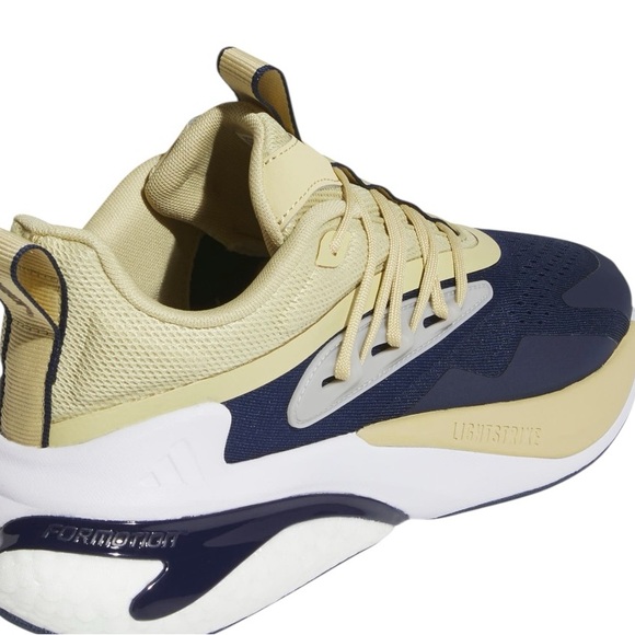 🏈🐝 Georgia Tech Yellow Jackets Adidas Shoes Sz 12.5 AlphaBoost V2 Navy Gold NWT - Picture 10 of 11